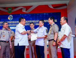 Bersama Pj Gubernur Riau, Pj Bupati Kampar Luanching Pelayanan Sertipikat Tanah Elektronik