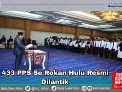 Anggota PPS 435 Se Rohul Dilantik KPU, Ketua Cepi Berharap PPS Berkoordinasi Dengan Kades