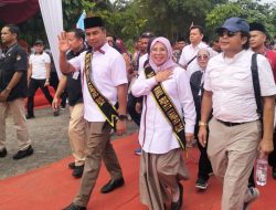 Paslon Bupati dan Wakil Bupati Ahmad Yuzar-Misharti Daftar di KPU Kampar, Berkas Dinyatakan Sah
