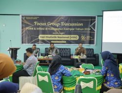Dalam Rangka Hari Statistik Nasional 2024, Kepala BPS Kabupaten Kampar Buka Secara Resmi FGD PDRB dan Inflasi
