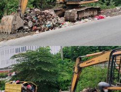 Kerahkan Alat Armada dan Berat, Sampah Sudah Bersih Dari Titik Tumpukan