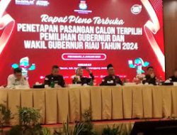 Komisi Pemilihan Umum (KPU) Propinsi Riau Menetapkan Pasangan Abdul Wahid – SF Harianto Sebagai Gubernur Riau Periode 2025-2030.