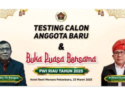 Ahad Besok, Pwi Riau Buka Penerimaan Calon Anggota Muda Dari Kabupaten Kota se-Provinsi Riau.
