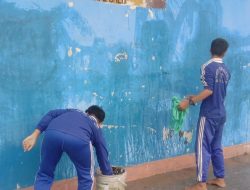Sambut Ramadan, Siswa SMPN 2 Salo Gelar Gotong Royong Bersihkan Lingkungan Sekolah