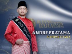 Andre Pratama dan Mardatila Utari dinobatkan Bujang dan Dara Kabupaten Kampar 2026 